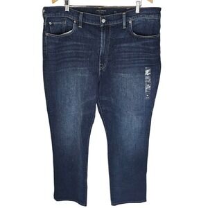 Lucky Brand Mens 410 Athletic Fit Dark Wash Blue Jeans Straight Leg 42X34 NWT